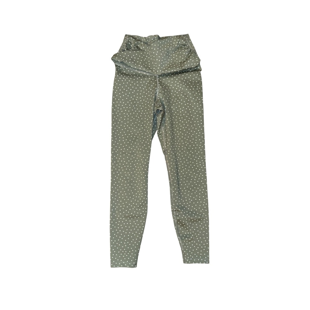 Nike Leggings Womens Small Sage Green Good Polka Dot Dri-FIT CZ9144-073